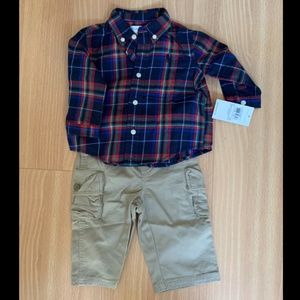 Baby Boy's Belted Plaid Ralph Lauren Set
